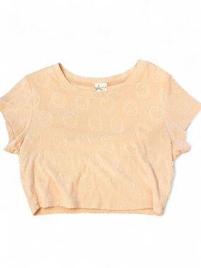 OFFLINE by Aerie Summer Lights Smiley Crop Top textured terry cloth